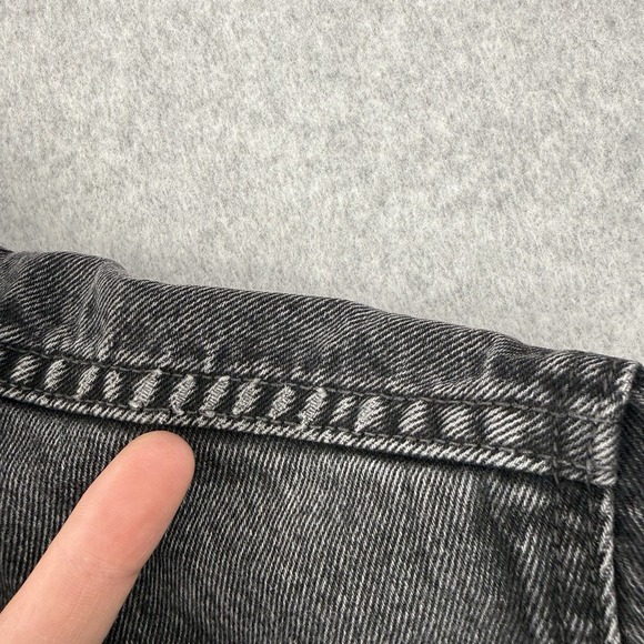 Vintage Levis Jacket Mens Large Black Faded Trucker Denim Type 3 Jean 70507 - Picture 5 of 16